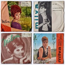 MILVA 4x 7" 45 Giri Flamenco Rock, Mare Scuro, La Risposta Della Novia, Vitalità