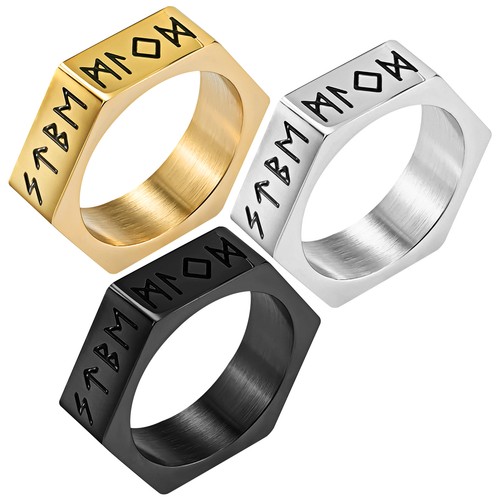 Anello uomo vichingo - , esagonale