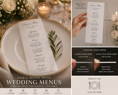 Menù matrimonio commestibili