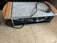 Raclette Griglia Elettrica 8 Persone Granito Piastra Fonduta Verdure Carne Cena