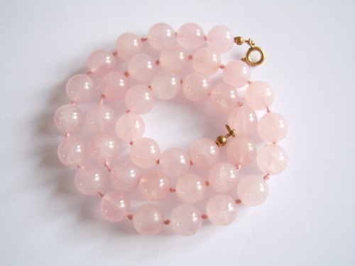 Collana pietra rosa - collana, di