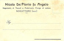 NOICATTARO- Nicola De Florio fù Angelo  Negoziante di Tessuti e Frange di cotone