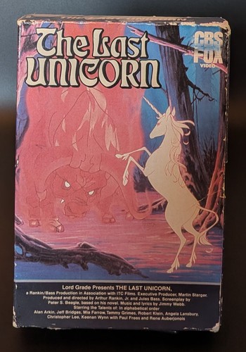 The last unicorn vhs - the,