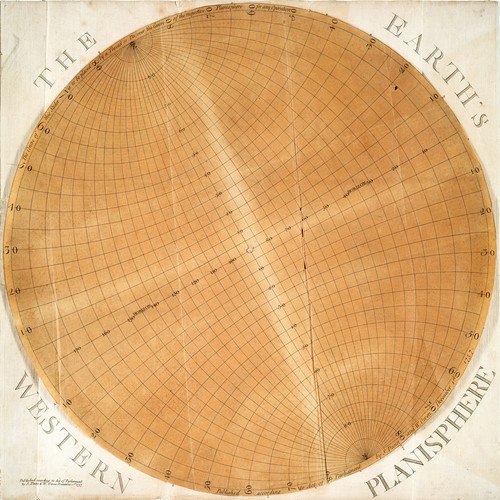 1757 mappa circolare terre - 1757, le