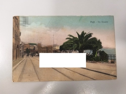 Cartolina pegli via - pegli,