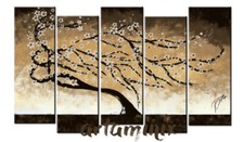 QUADRI MODERNI ASTRATTI FIORI ALBERO DIPINTO MODERNO ARREDO CASA LETTO DIVANO