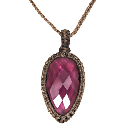 Collana macramè fatta mano - fatta,