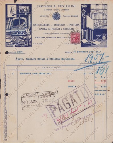 1937 venezia cartoleria - 1937,