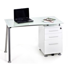 Scrivania Acciaio Bianca in