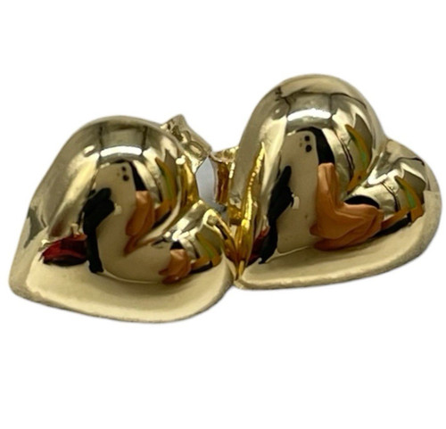 Orecchini cuore bottone in - orecchini,