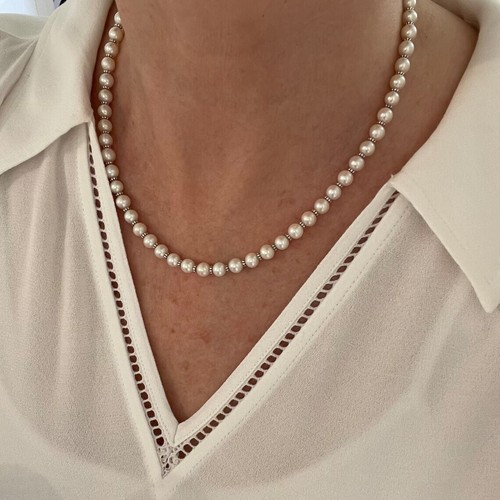 Collana femminile aaa 6mm - collana, aaa+