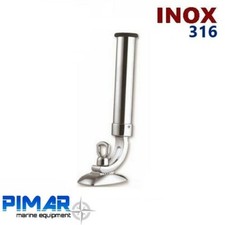 PORTA CANNA INOX DA PESCA REGOLABILE 360° CON FISSAGGIO SU BORDO MURATA BARCA