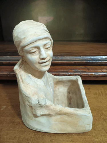 Vecchia statuina mezzobusto - statuina,