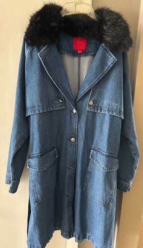 Trench cappotto denim jennifer - cappotto,