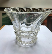 MURANO ricambio  LAMPADARIO vetro  trasparente coppa tazza porta lampada Ø 18 cm