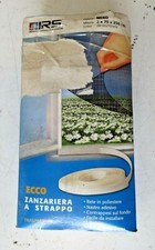 Zanzariera a strappo finestre rete poliestere lavabile nero 75 x 250 cm 2 pezzi