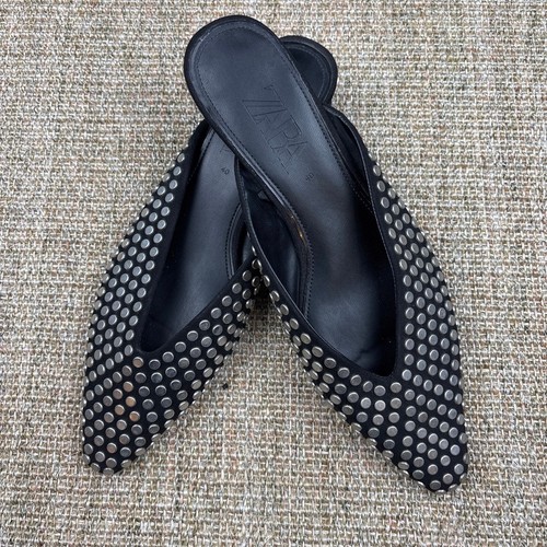 Mules zara nero argento - zara,