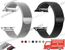 Cinturino Apple Watch 42/40/38/44mm Maglia Milanese acciaio inox serie 10 9 8 7