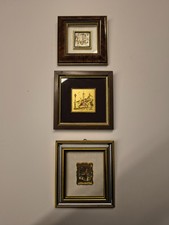 Quadretti foglia oro kt - quadretti,