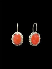 Orecchini in argento 925 e Corallo rosso naturale