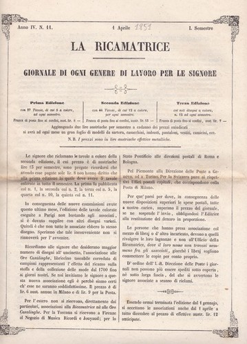 Ricamatrice giornale di - ricamatrice.,