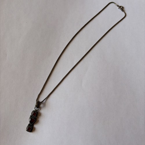 Collana vintage granato - , rosso