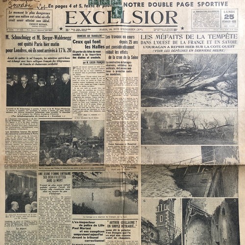 Journal excelsior 1935 - journal, 25/02/1935