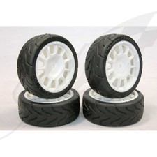 [IT] Set Gomme + Cerchi Abarth 500 Assetto Corse scala 1:10 (4) EZRL2106 - Rally