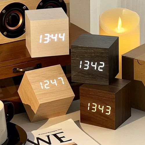 Sveglia digitale legno - sveglia, in