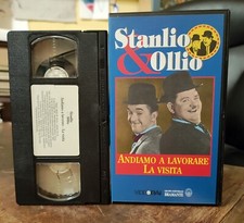 Vhs STANLIO OLLIO ANDIAMO A LAVORARE LA VISITA Laurel Hardy Leggere descrizione