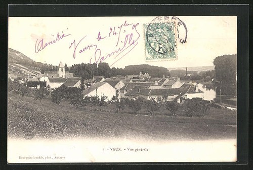 Cpa vaux blick - vaux,, über