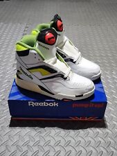 Reebok Pump Twilight Zone giallo acido originale taglia 9,5 vintage Shaq Iverson