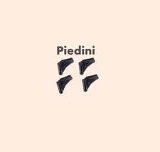 Set 4 Piedini PVC per Montanti Angolari in Acciaio Ripiani Scaffali Scaffalatura