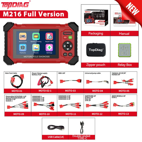 Topdiag m216 moto diagnostica - topdiag,