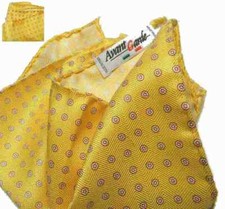 FAZZOLETTO DA TASCHINO GIALLO POCHETTE uomo GIALLA FANTASIE gialle da giacca