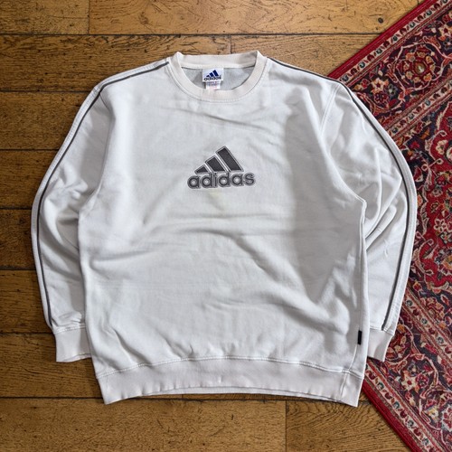 Felpa adidas grigia ricamata - felpa,