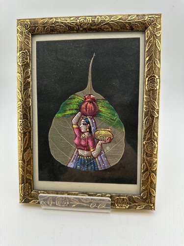Quadro vintage indiano foglia