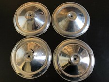 N°4 BORCHIE ACCIAIO TIPO FIAT 500 COPRICERCHI AUTO EPOCA BORCHIA COPRICERCHIO