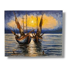 Quadro etnico acrilico su tela