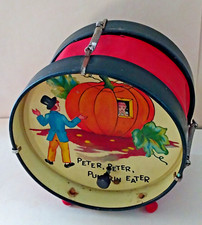 Lampada da notte bambino litografia latta rima asilo 1949 Jack & Jill, Peter Pumkin Eater