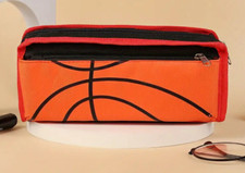 Astuccio sportivo in tela Oxford con disegni di calcio e basket ( 1 pezzo)
