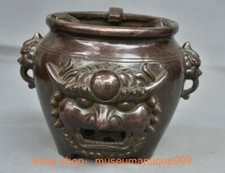 Antica testa di leone bronzo