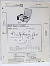 Cartella fotofatto vintage Sam ricambi radio manuale Phonola modello TK-134 giradischi