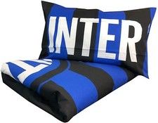 Completo Letto Lenzuola FC Inter Ufficiale Letto singolo 1 Piazza - Logo cent...