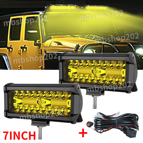 7inch led work light bar - 2x,