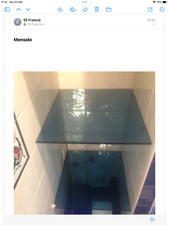 mensole cristallo color azzurro carta da zucchero di varie misure 