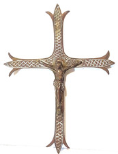 Antico Crocefisso In Ottone
