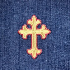Toppa Applique Croce Battesimo