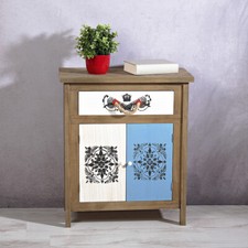 Mobiletto marrone bianco comò corridoio credenza credenza shabby used look scaffale