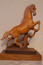 Statuina cavallo legno scolpito marca ANRI originale cm.19 circa